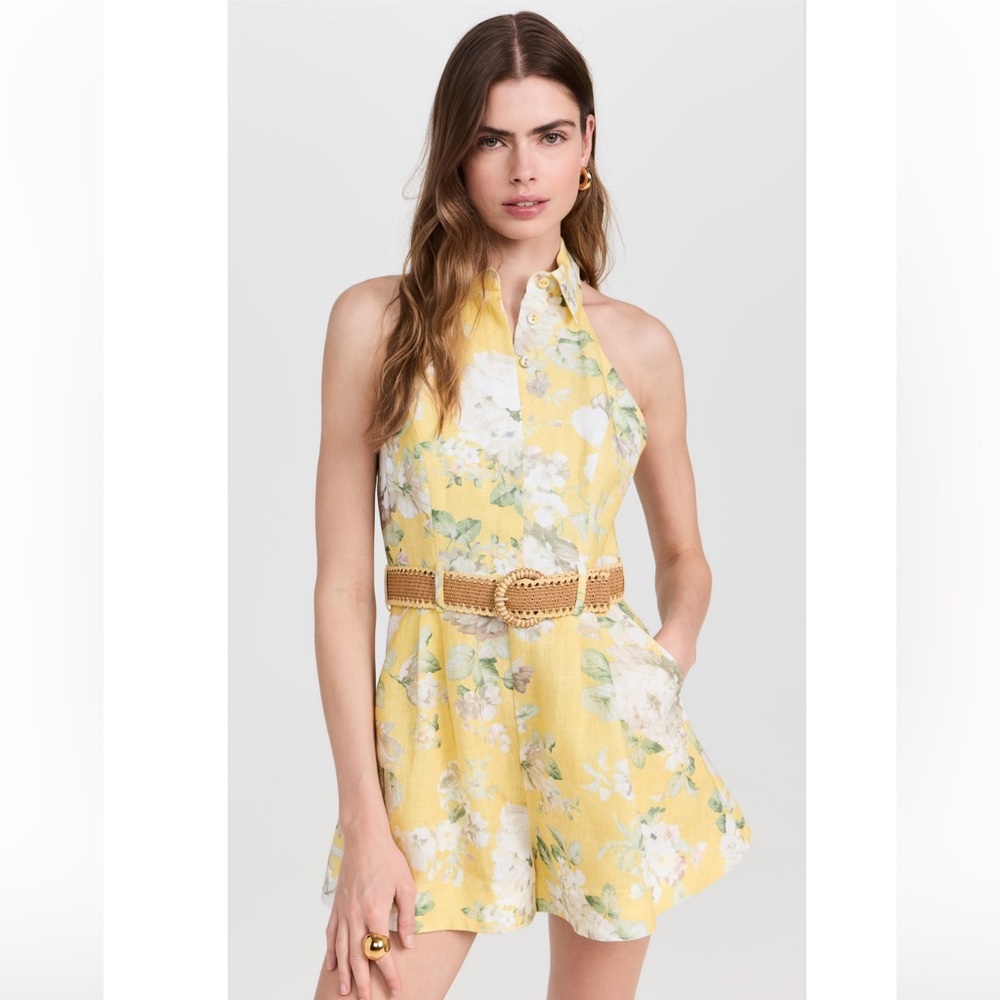 Zimmermann Yellow and White Floral Romper
